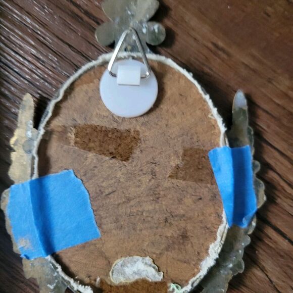 Vintage Lot of 2 embroidered / Cross stitch florals in frames small art Cottage - Picture 8 of 13